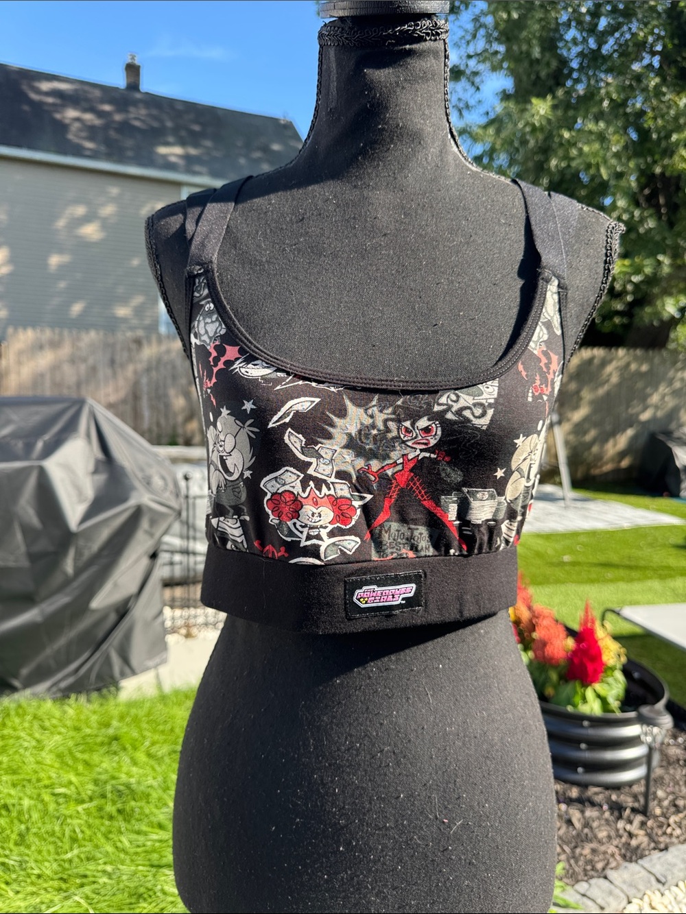 Killstar x powerpuff
Girls
 Black Crop Top with Red & White Graphic